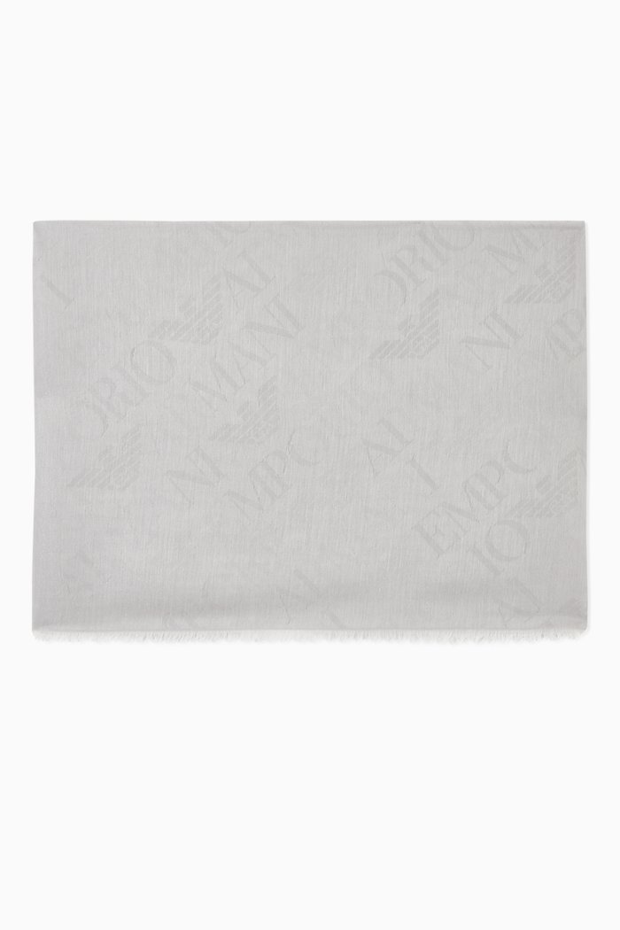 

EA Jacquard Scarf in Viscose Blend, Grey