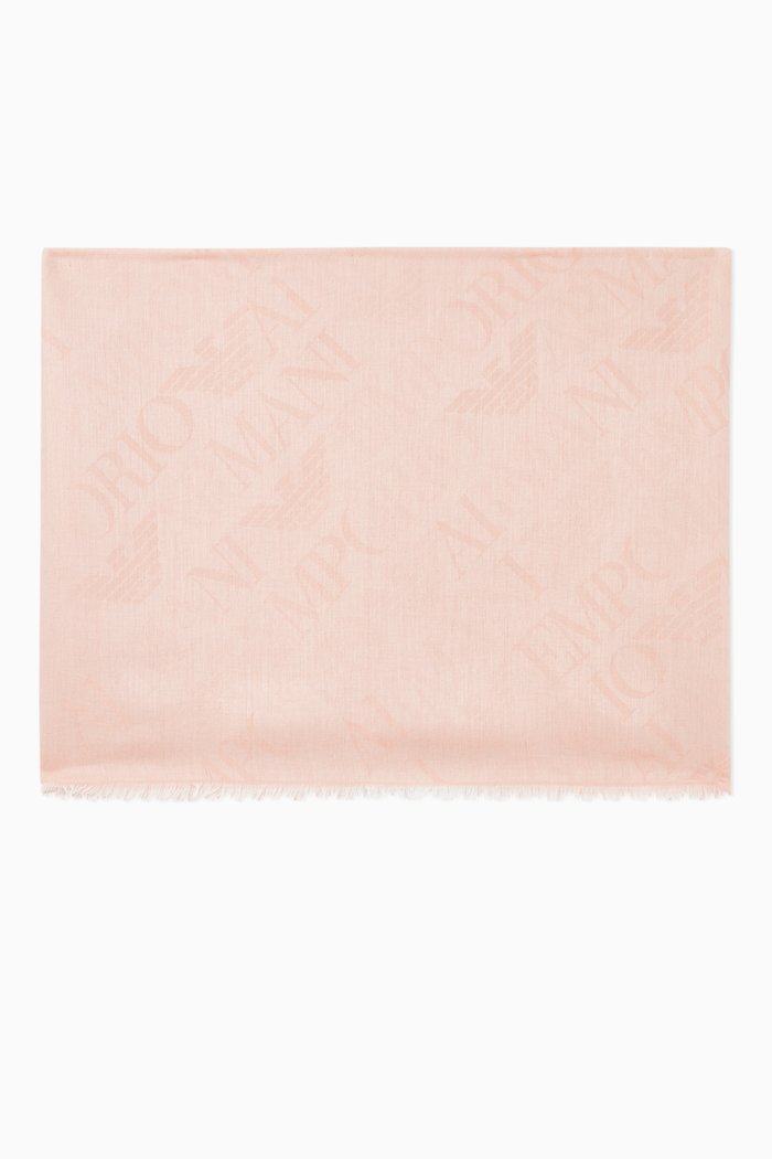 

EA Jacquard Scarf in Viscose Blend, Pink