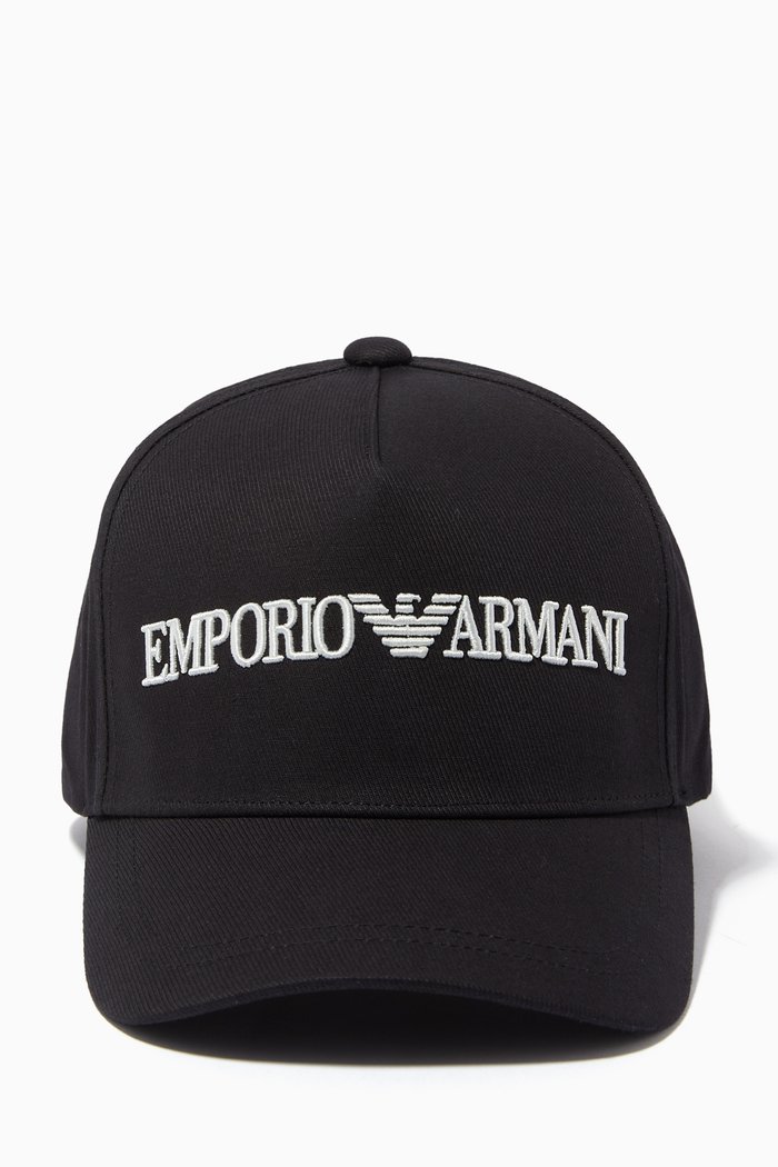 

EA Embroidered Baseball Hat in Cotton, Black