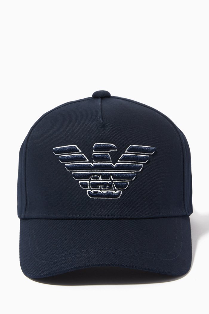 

EA Embroidered Baseball Hat in Cotton, Blue