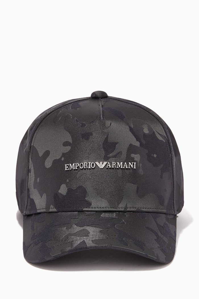 EA Camo Baseball Cap in Jacquard, Black