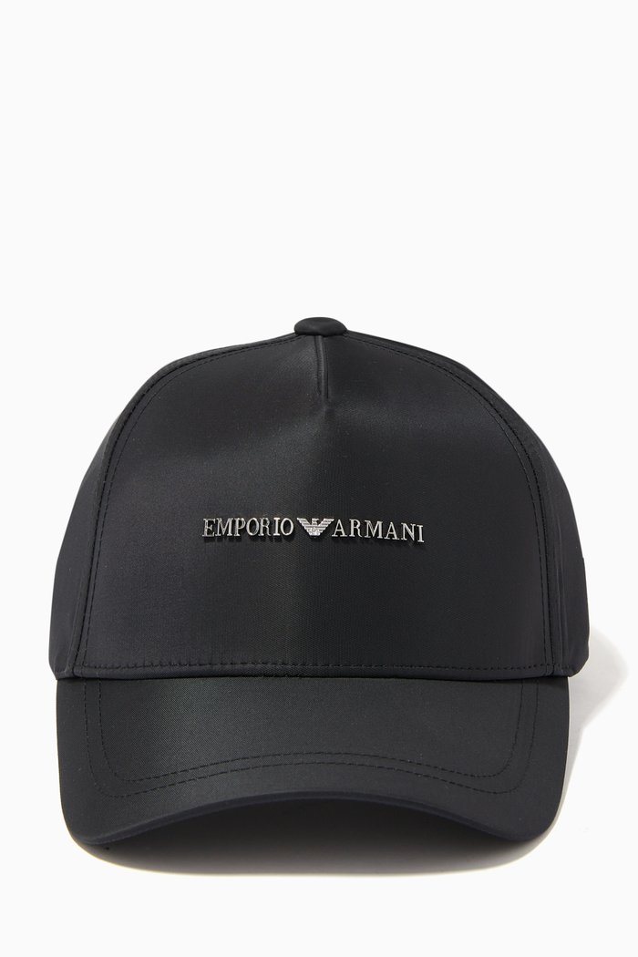 

EA Eagle Baseball Hat in Satin, Black