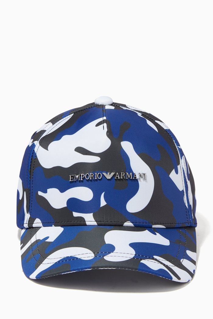 

EA Eagle Baseball Hat in Satin, White