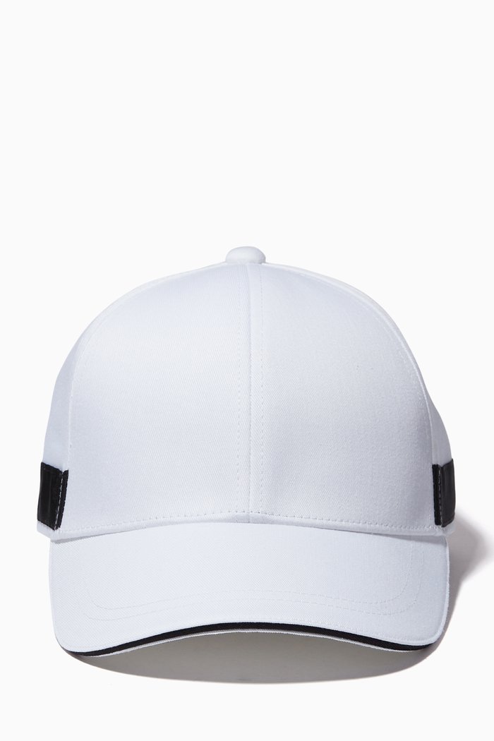 

EA Tape Baseball Cap in Cotton, White