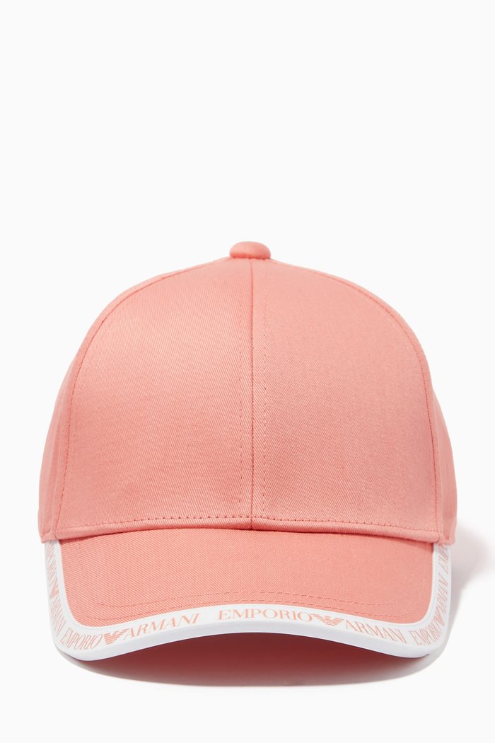EA Tape Baseball Cap in Cotton, Pink