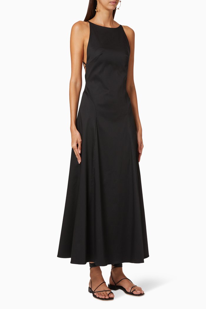 

Rouleau Maxi Dress, Black