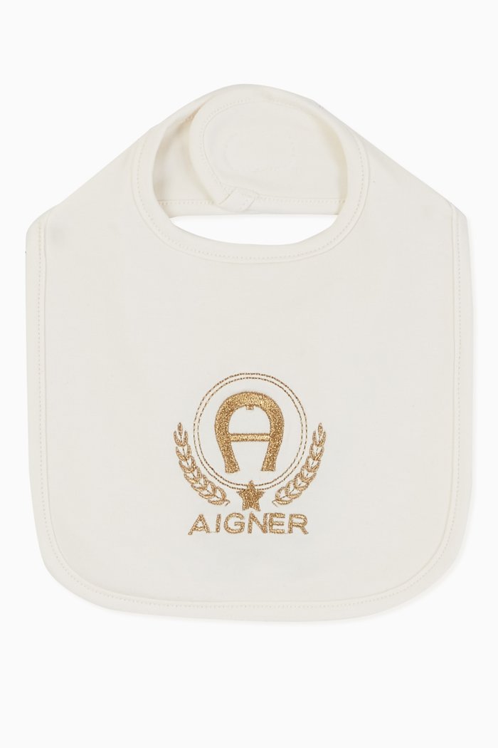 

Laurel Logo Pima Cotton Jersey Bib, Neutral