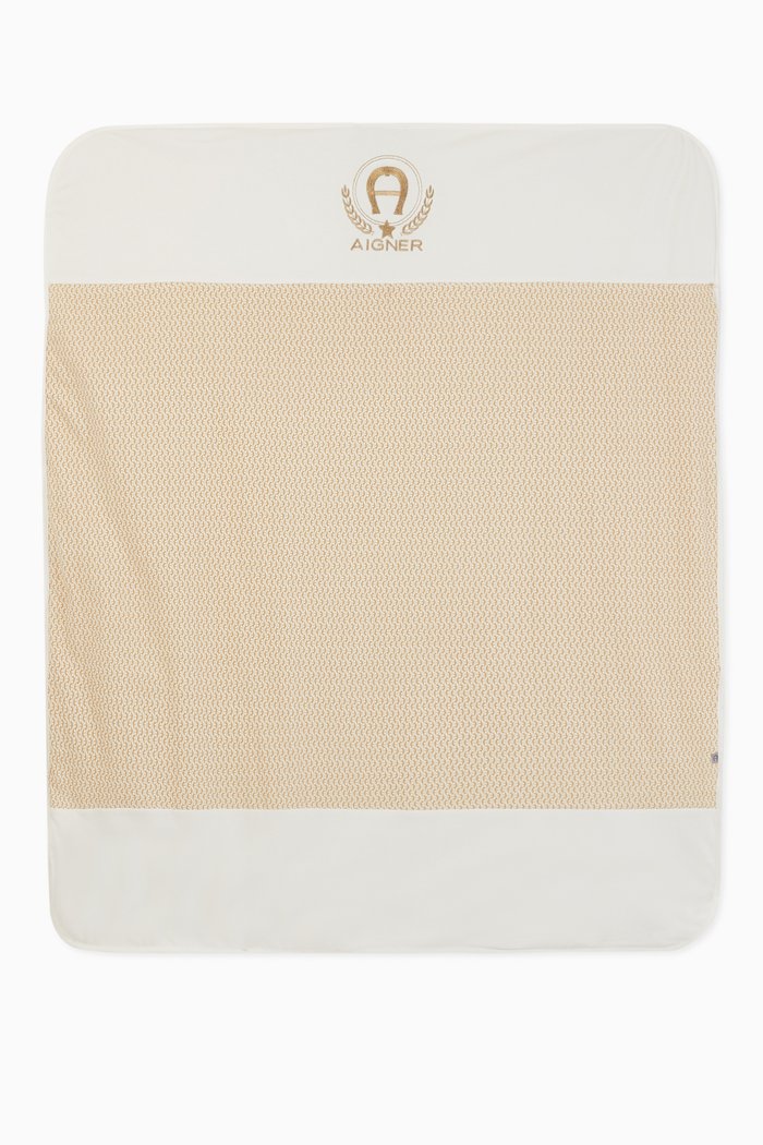 

Laurel Logo Pima Cotton Jersey Blanket, Neutral