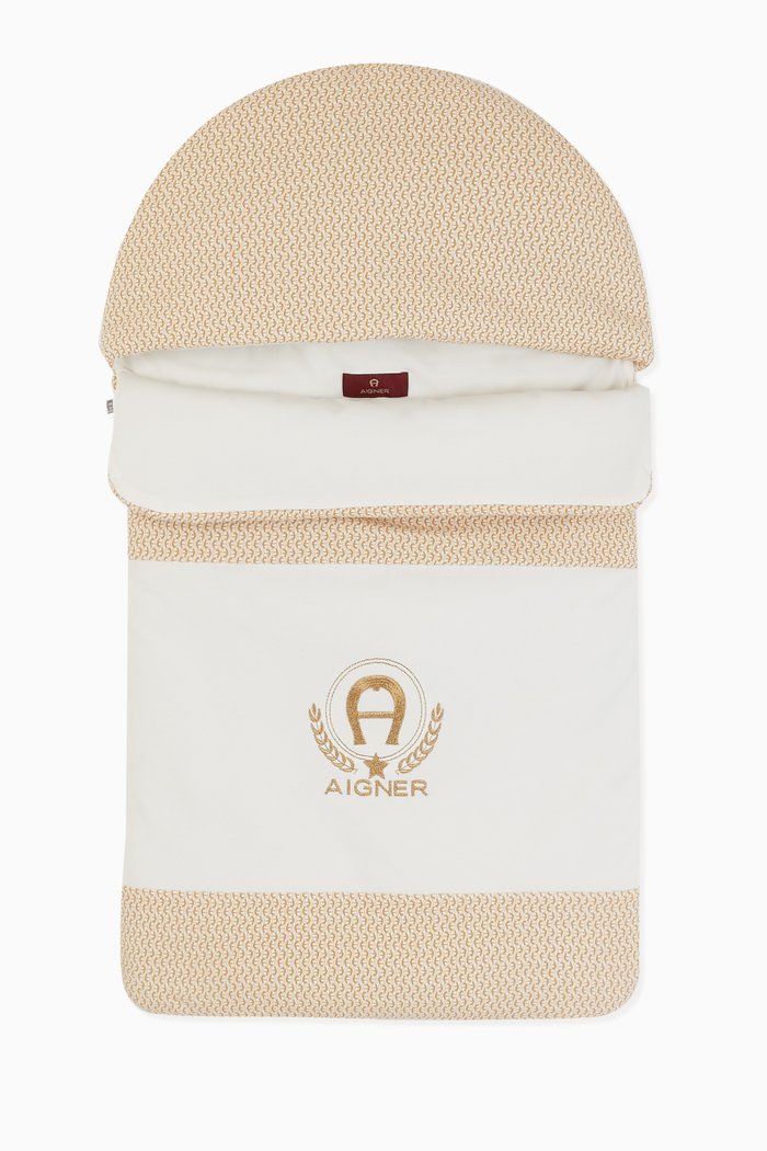

Laurel Logo Sleeping Bag in Pima Cotton Jersey, Neutral