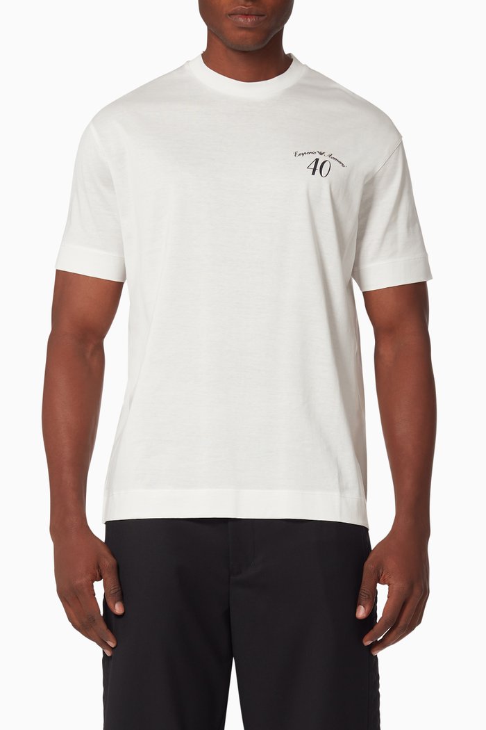 

EA Script Jersey T-Shirt, White