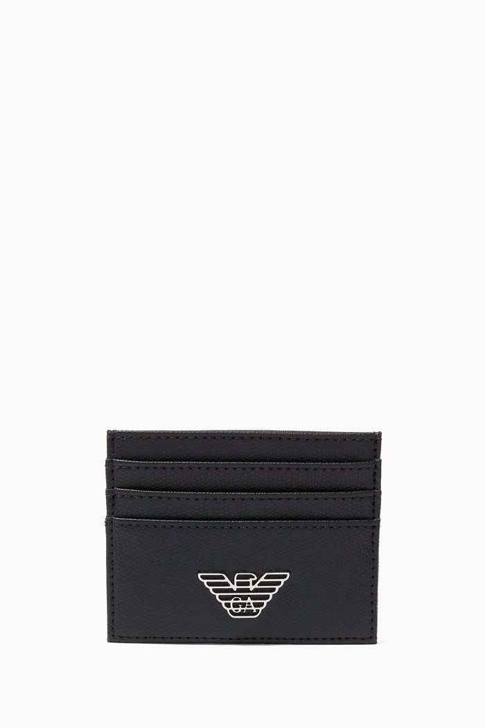 

EA Eagle Card Holder in Eco Leather, Black