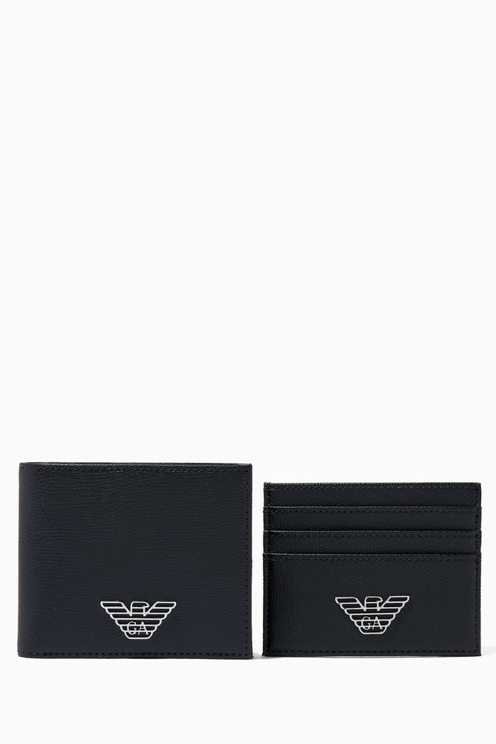 

EA Eagle Bifold Wallet & Card Holder Set, Black