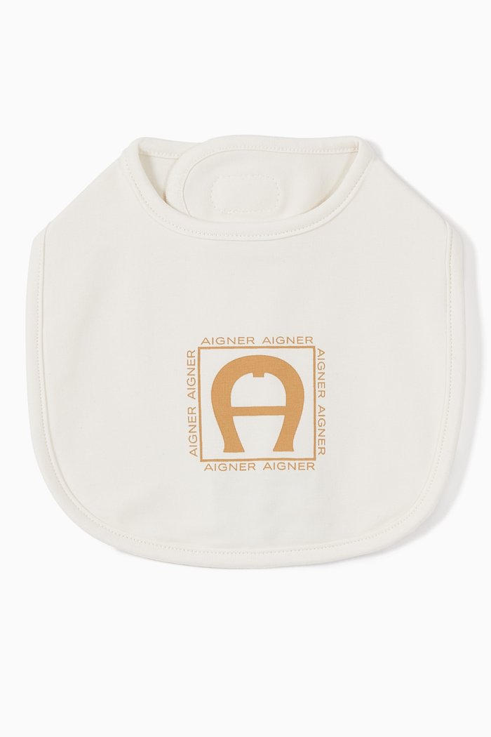 

Logo Pima Cotton Jersey Bib, White