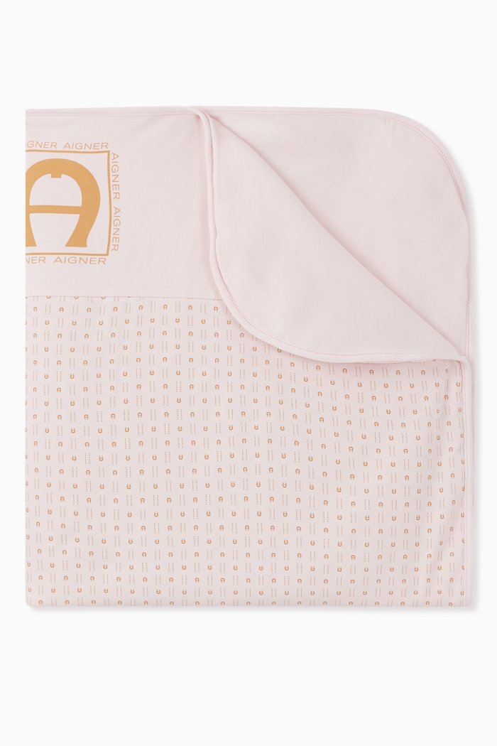

Logo Pima Cotton Jersey Blanket, Pink
