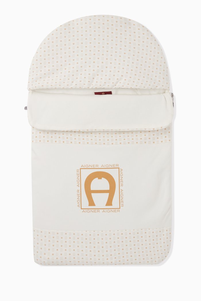 

Logo Sleeping Bag in Pima Cotton Jersey, White