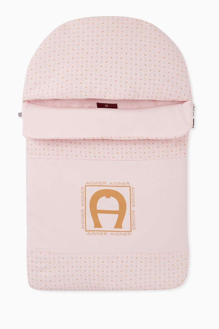 

Logo Sleeping Bag in Pima Cotton Jersey, Pink