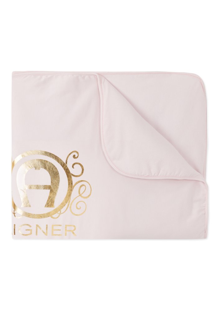 

Logo Pima Cotton Jersey Blanket, Pink