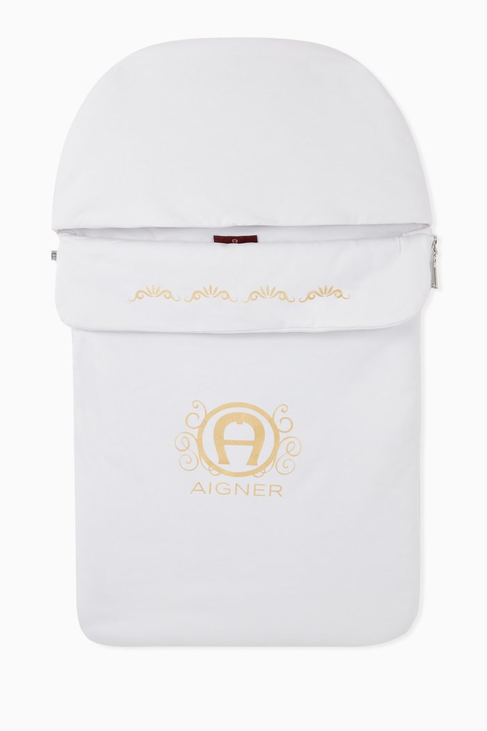 

Logo Sleeping Bag in Pima Cotton Jersey, White