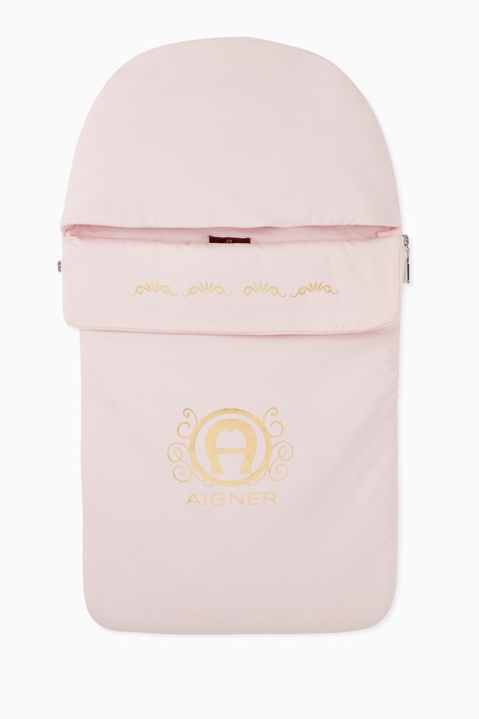 

Logo Sleeping Bag in Pima Cotton Jersey, Pink