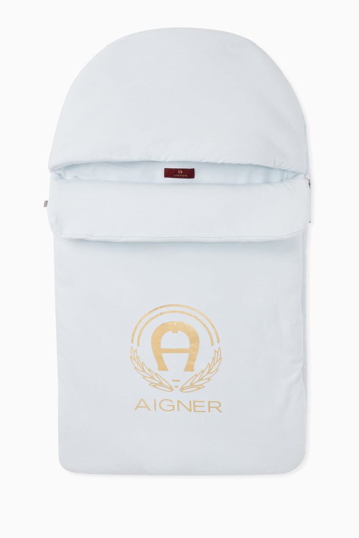 

Logo Sleeping Bag in Pima Cotton Jersey, Blue