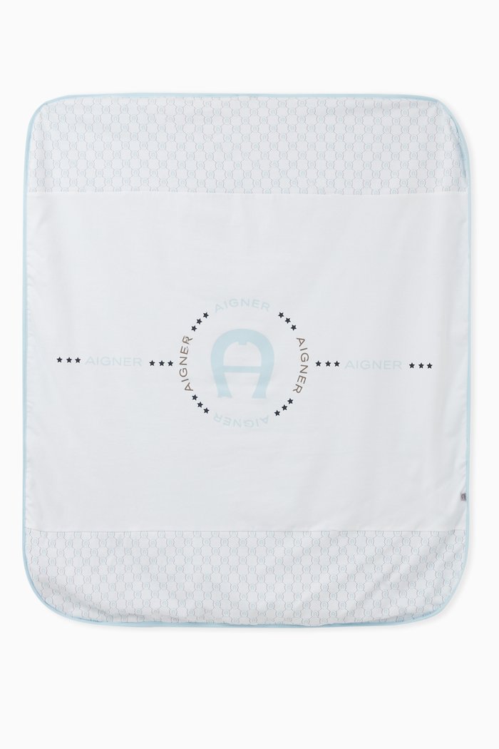 

Circle Logo Blanket in Pima Cotton Jersey, Blue