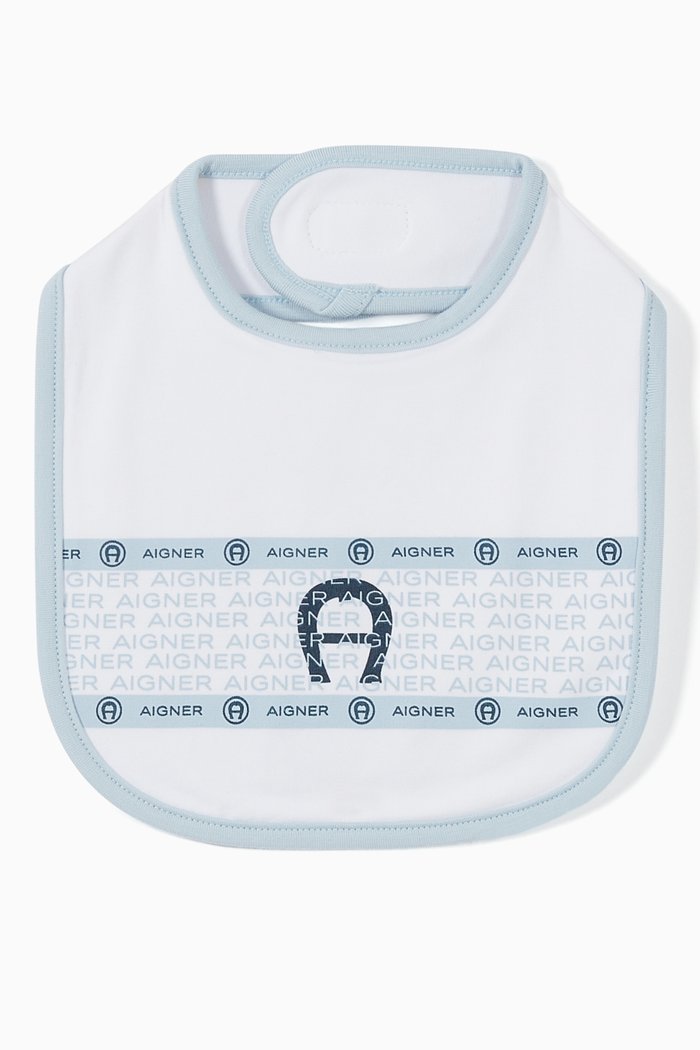 

Logo Tape Pima Cotton Jersey Bib, White