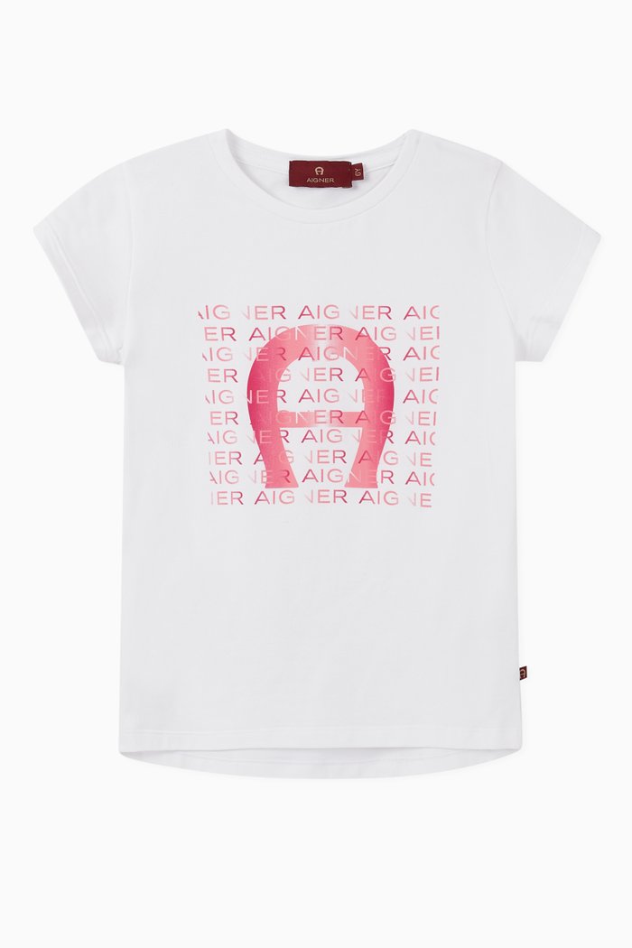 

Logo Script Cotton Jersey T-Shirt, White