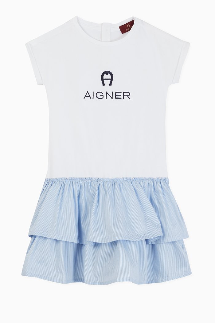 Logo Cotton Jersey Dress, Multicolour