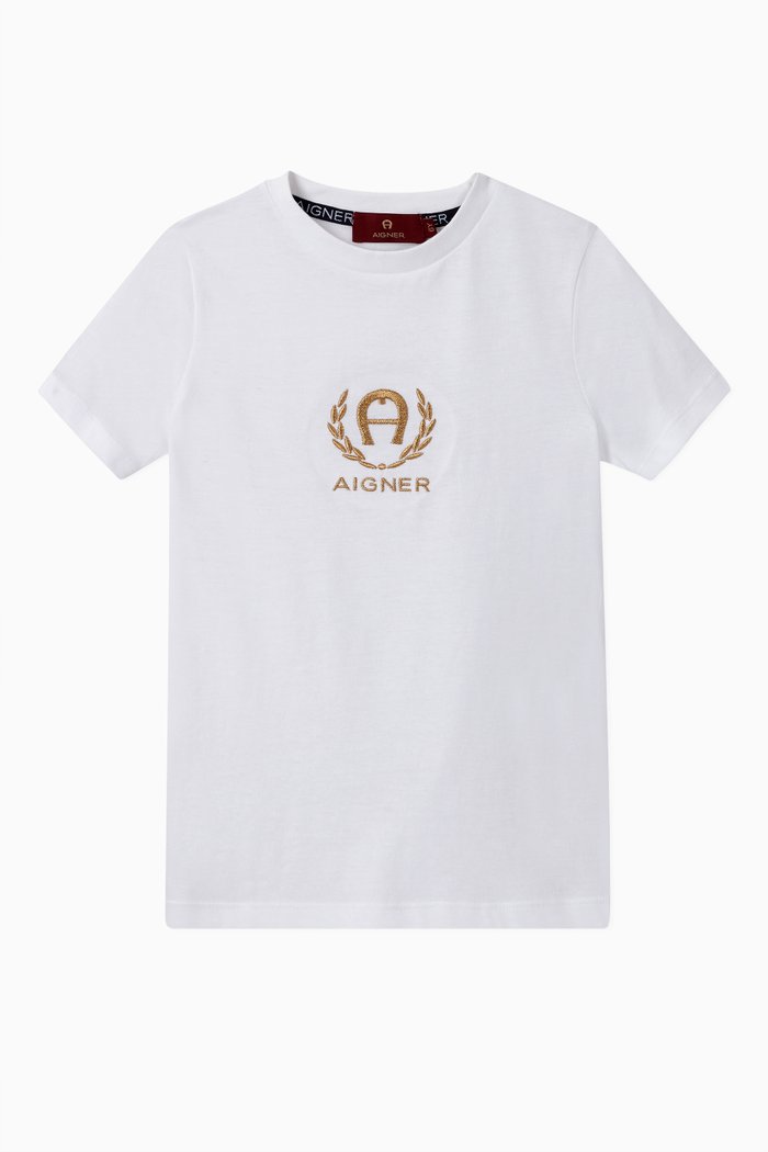 

Laurel Logo Cotton Jersey T-Shirt, White