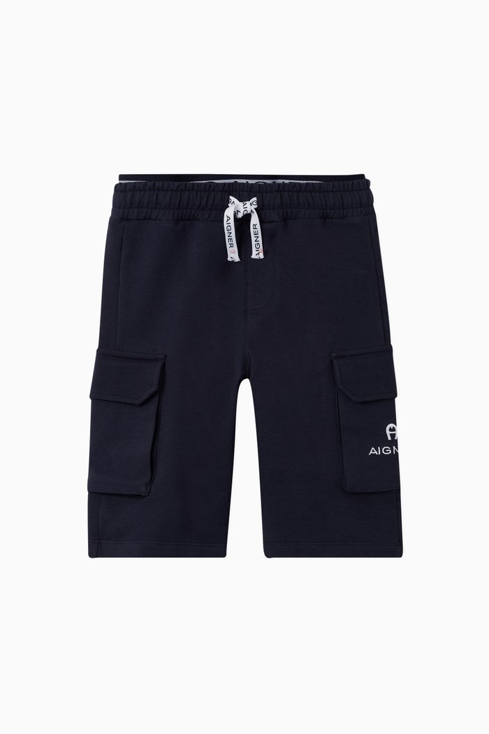 

Logo Cotton Jersey Shorts, Black