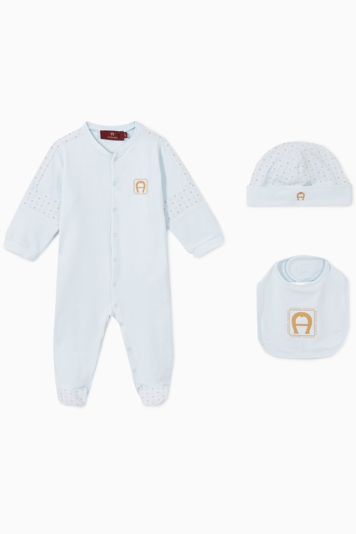 

Logo Pima Cotton Jersey Gift Set, Blue