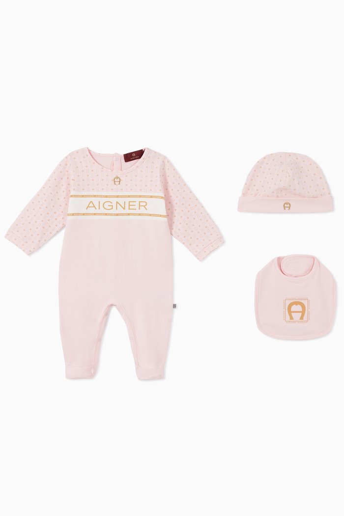 

Logo Pima Cotton Jersey Gift Set, Pink