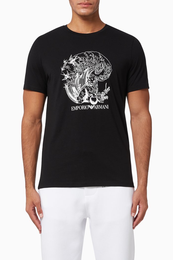 

EA Lion Jersey T-Shirt, Black