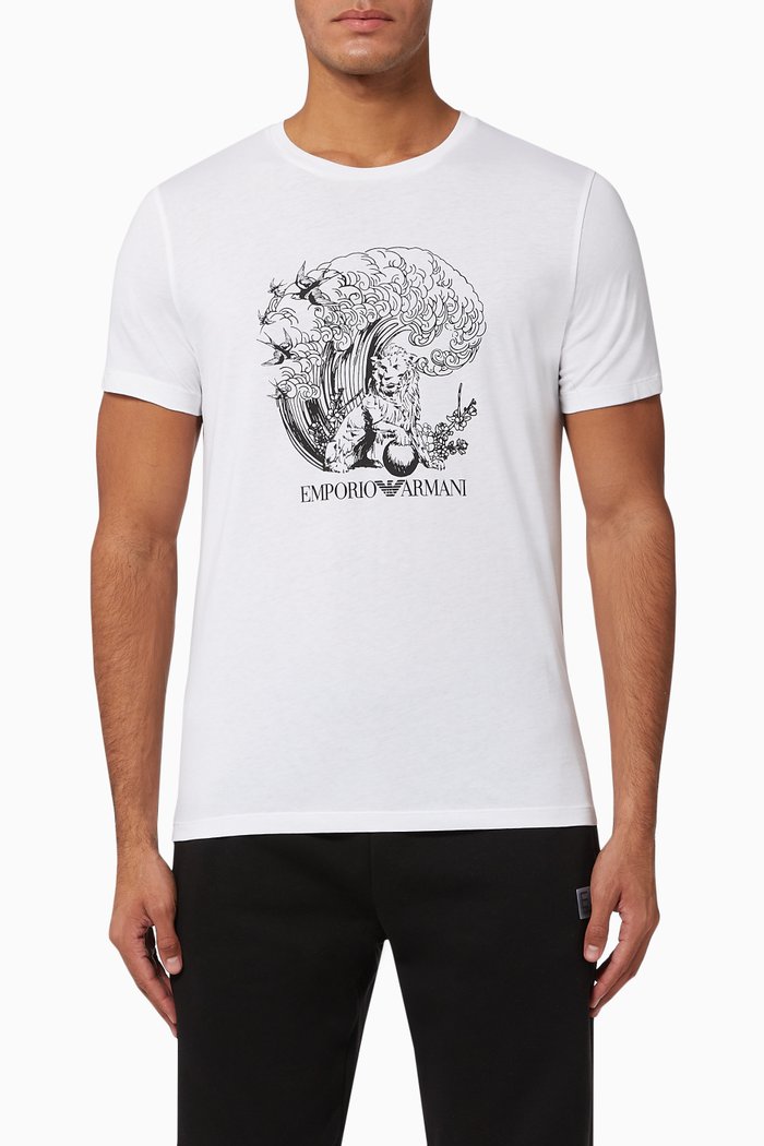 EA Lion Jersey T-Shirt, White