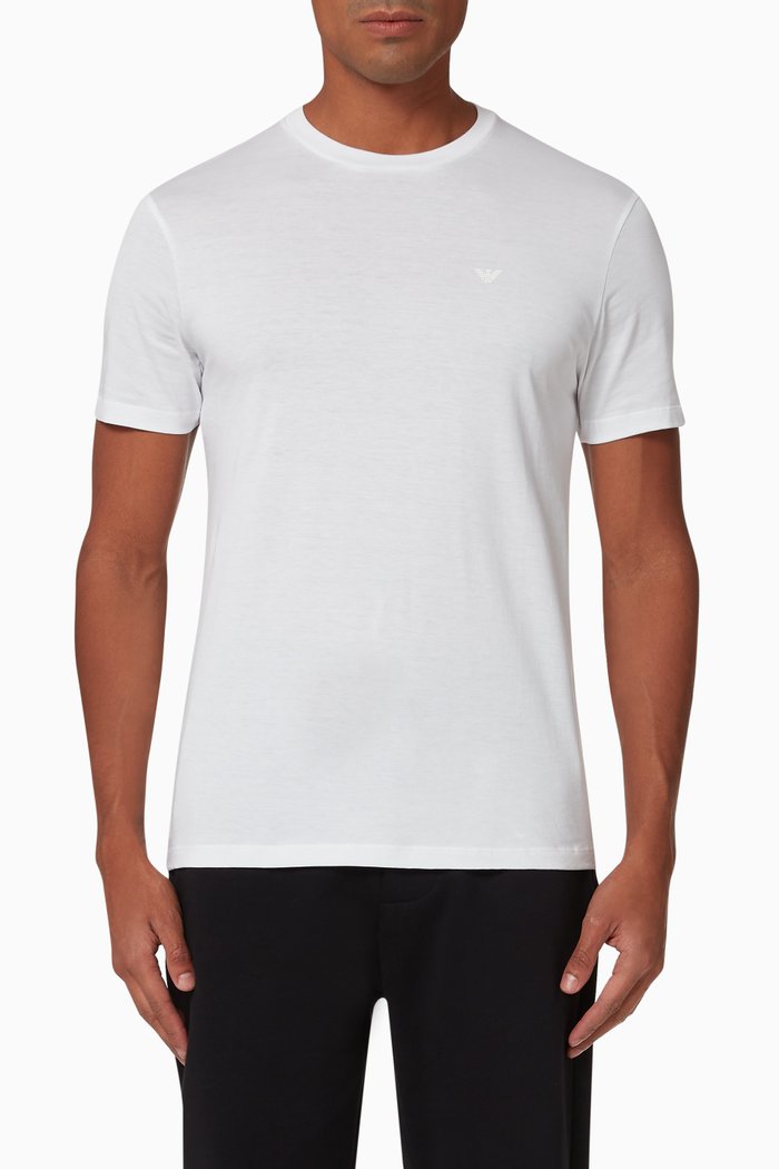 

EA Micro Eagle Supima Jersey T-Shirt, White