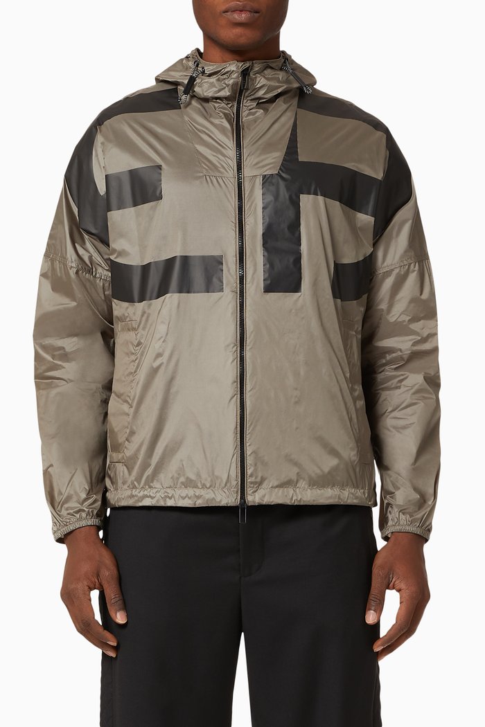 

EA Macro Reacreate Logo Nylon Jacket, Neutral