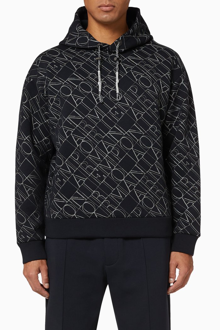 EA Crossword Hooded Jersey Sweatshirt, Blue