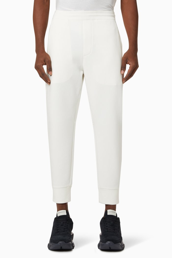 

EA Logo Tape Jersey Sweatpants, White