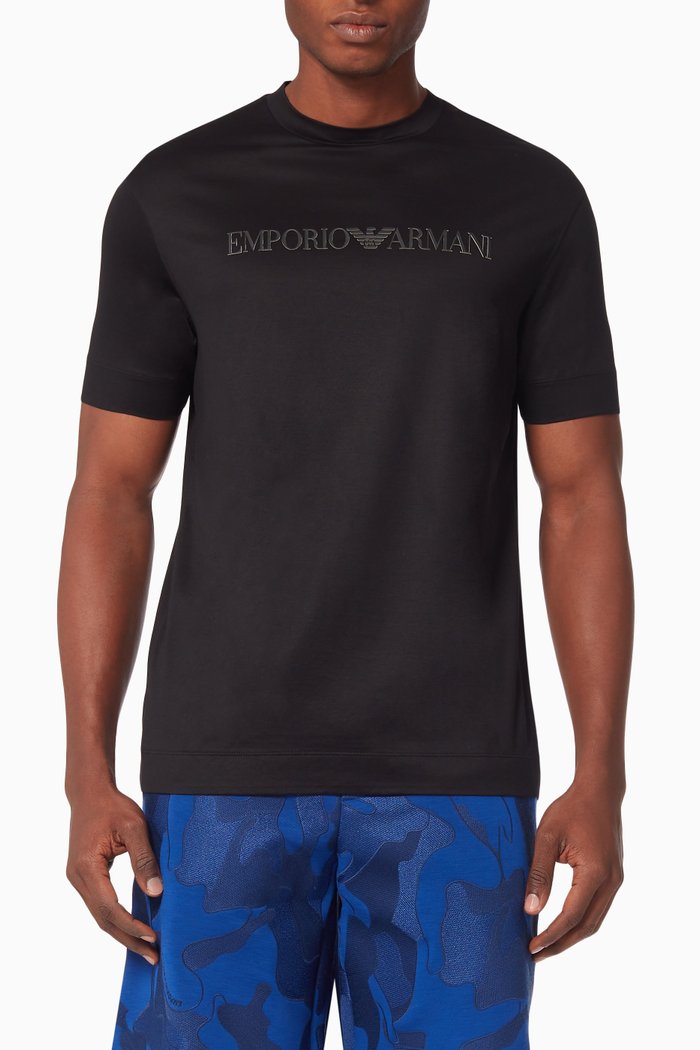 

EA Eagle Jersey T-Shirt, Black