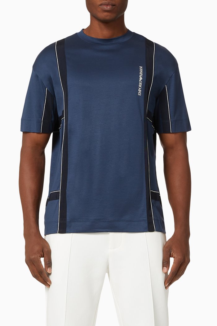 EA Micro Logo Jersey T-shirt, Blue