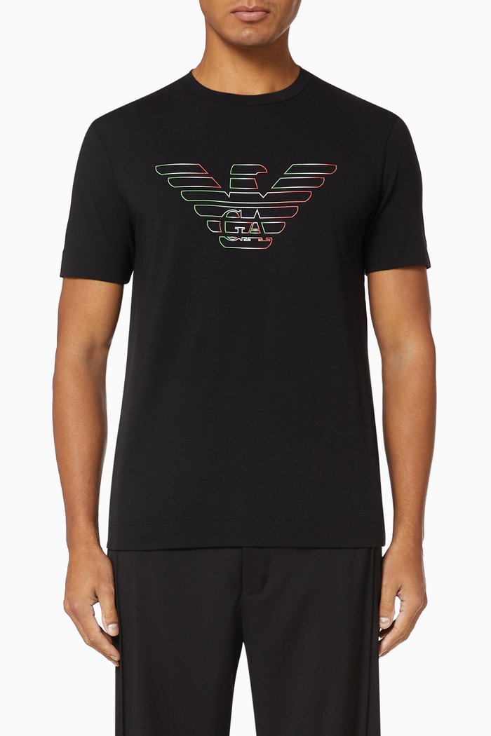 

EA Eagle Italy Jersey T-Shirt, Black