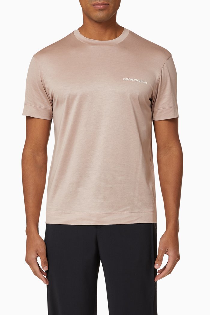 

EA Logo Text Jersey T-Shirt, Pink