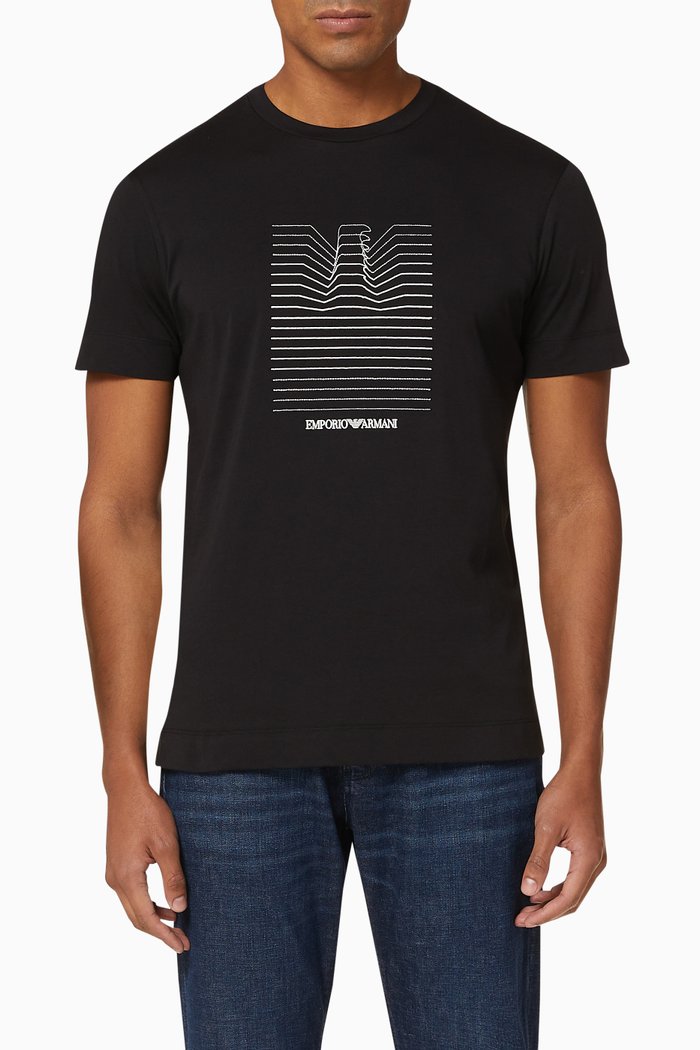 

EA Eagle Jersey T-Shirt, Black