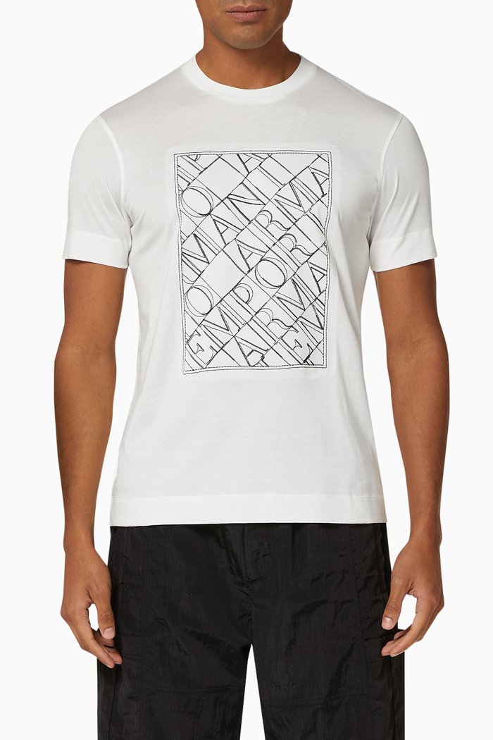 

EA Text Crossword Jersey T-Shirt, White