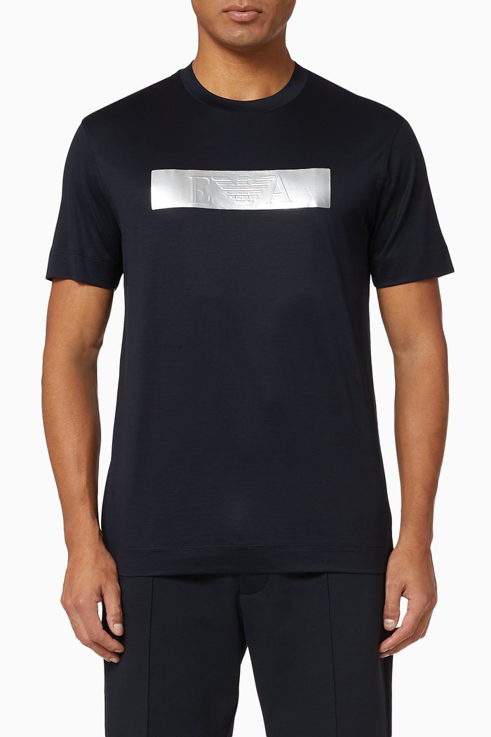 

EA Foil Appliqué Jersey T-Shirt, Blue
