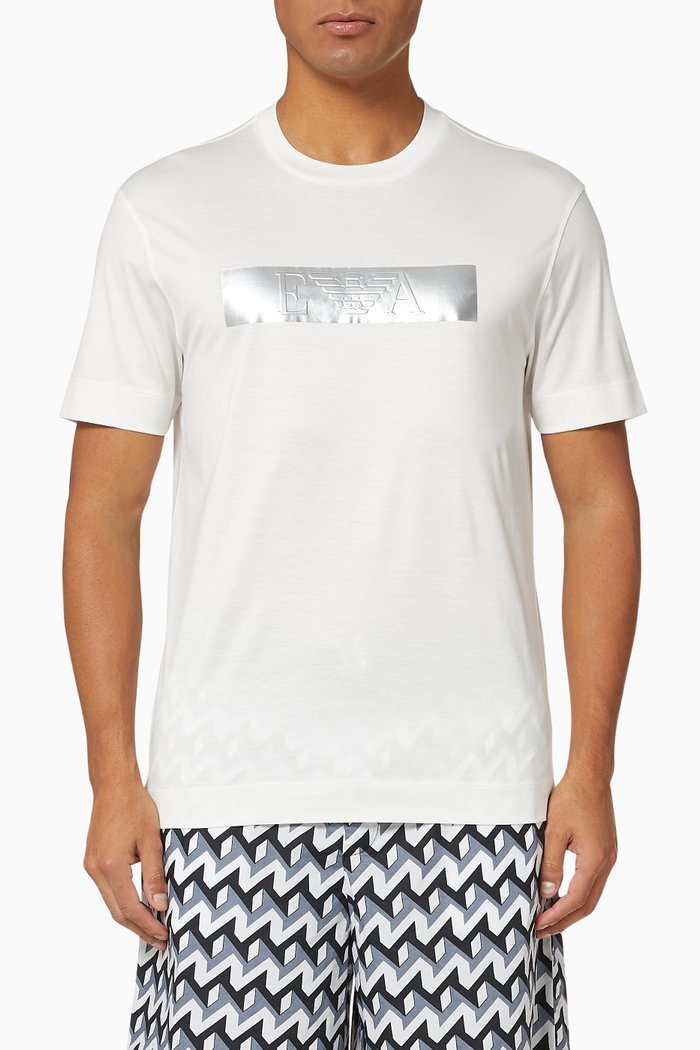 EA Foil Appliqué Jersey T-Shirt, White
