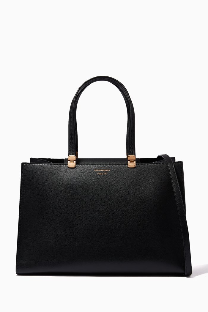 

Becky Large Tote Bag in Regenerated Leather, Black
