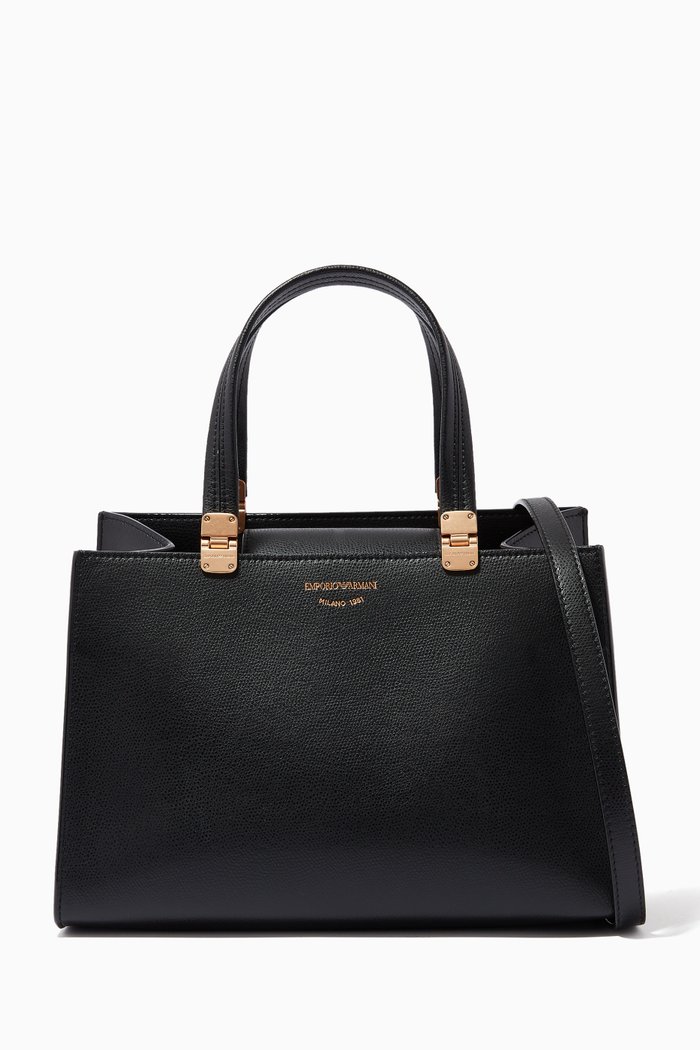 

Becky Small Tote Bag in Regenerated Leather, Black