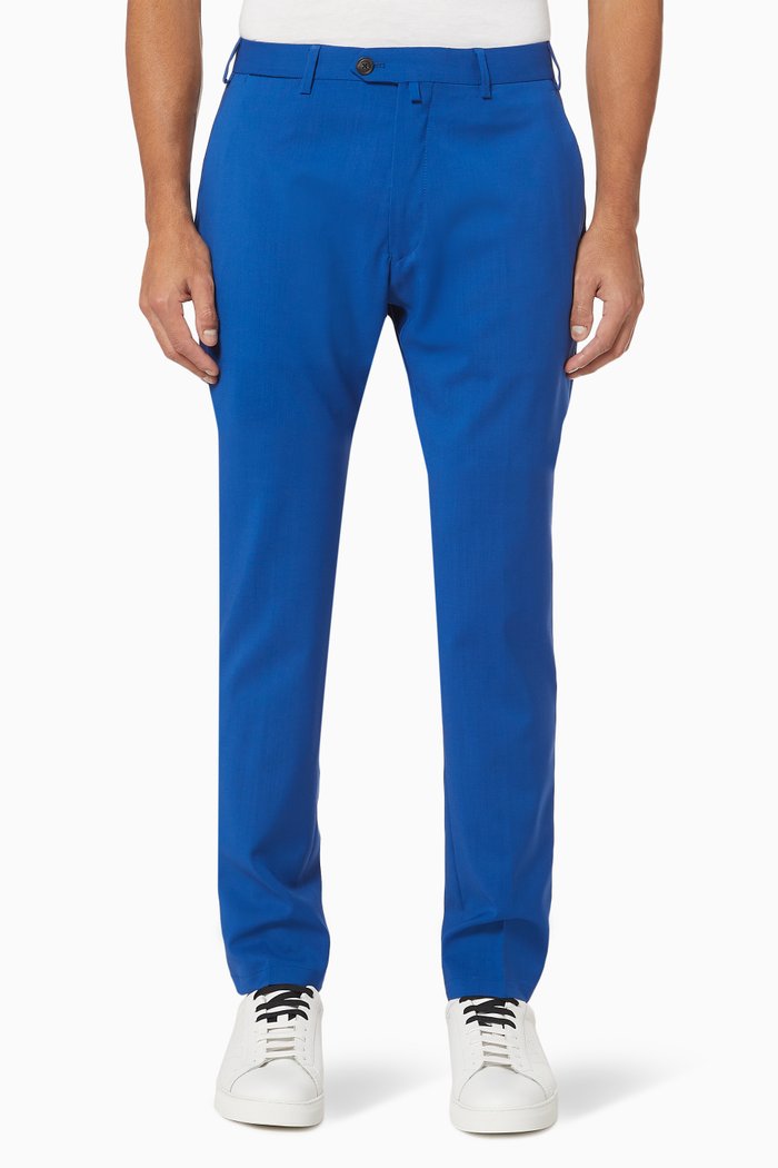

Crease Wool Pants, Blue