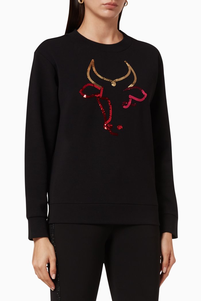 

Year of the Ox Jersey Sweatshirt, Black
